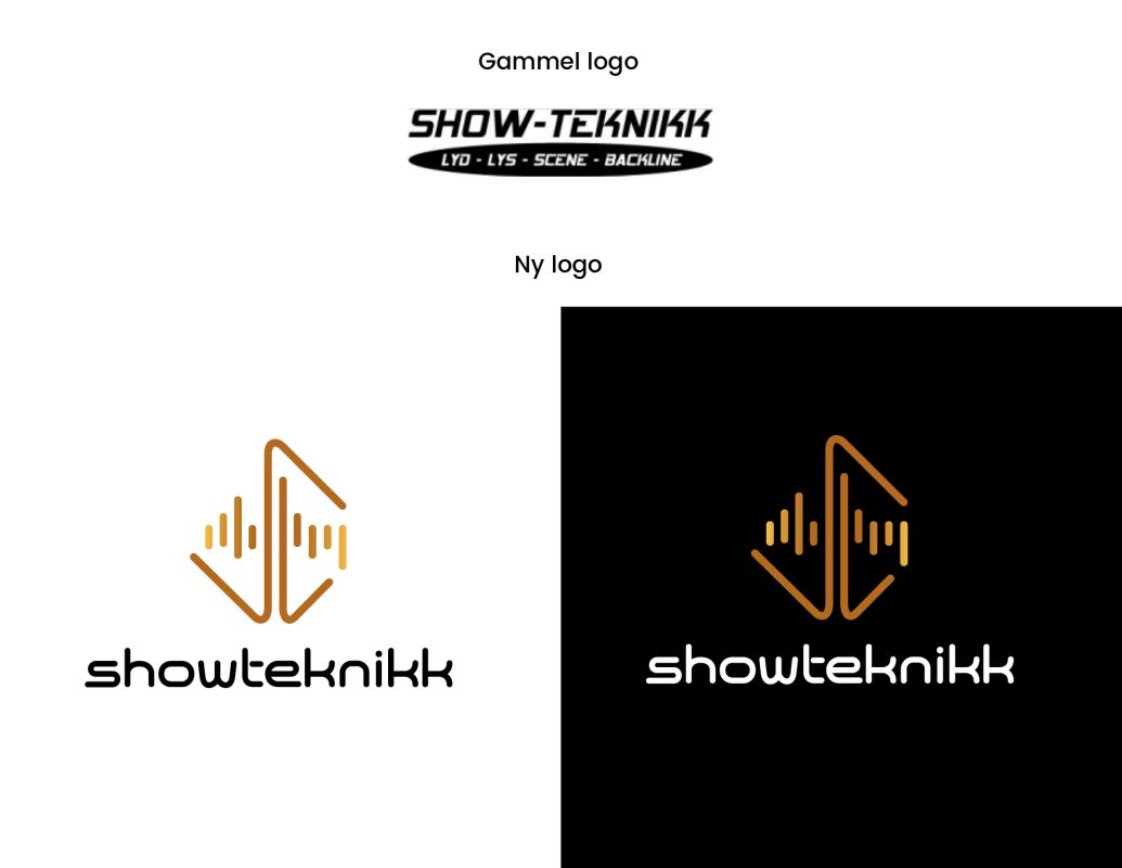 Gammel og ny logo fra Showteknikk